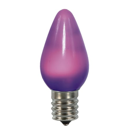 Vickerman 0.96 watt 130V C7 Ceramic LED Purple Bulb with Nickel Base 25 per Bag XLEDSC76-25
